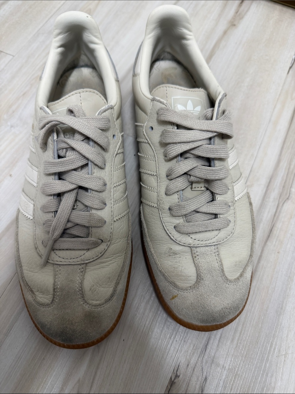 Adidas Classic Beige Leather Sneakers
